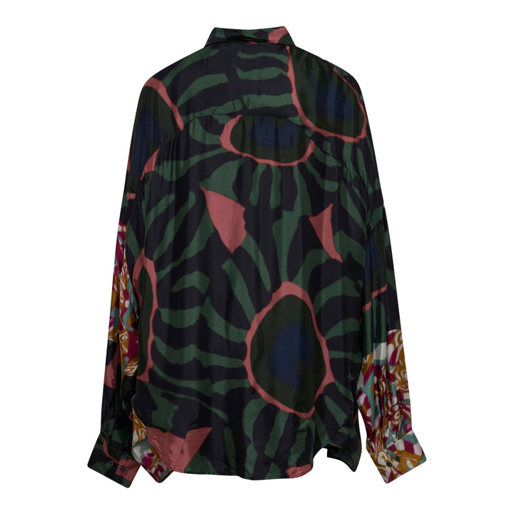 Oversized Cocoon Print Shirt
