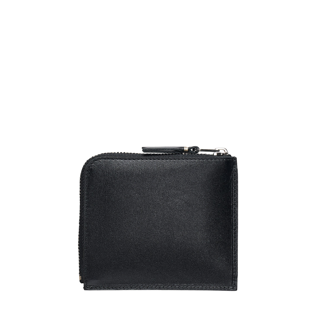 Silver Eyelet Zip Wallet