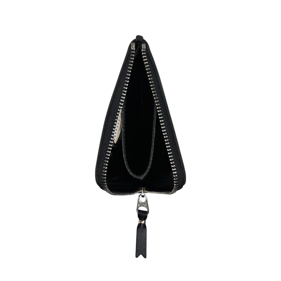 Silver Eyelet Zip Wallet