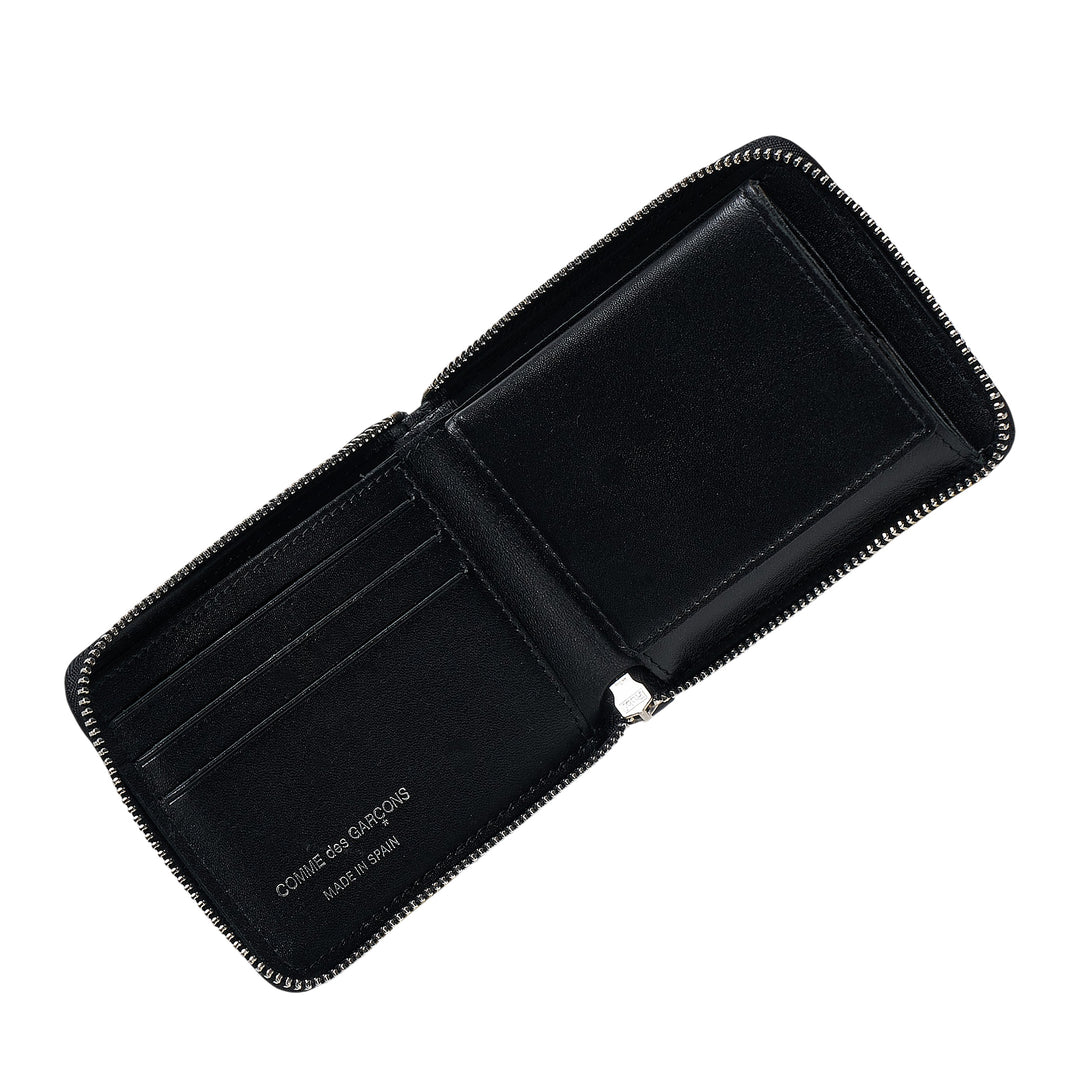 Silver Eyelet Zip Around Wallet