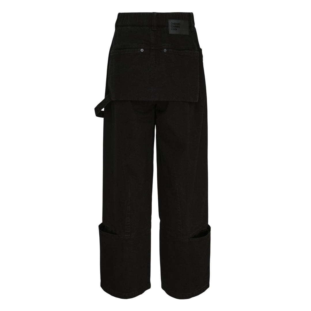 Kangaroo Pocket Wide Leg Jeans