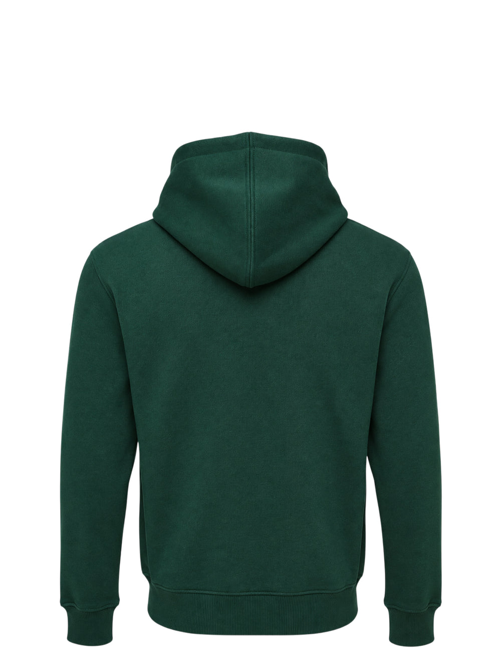 AMI Alexandre Mattiussi forest green zip hoodie with embroidered Ami de Cœur heart logo on the chest, full-length silver zip, kangaroo pocket, and adjustable tonal drawstring hood - view 2