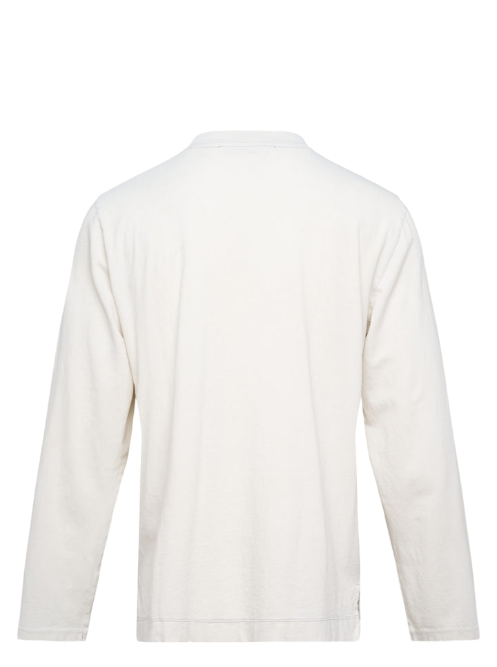 Our Legacy Box Long Sleeve Tee in ivory with a large stipple-illustrated skeletal winged horse graphic across the chest, relaxed box fit with crew neck - view 2