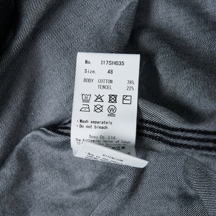 Cotton Tencel Denim Short Sleeve Work Shirt