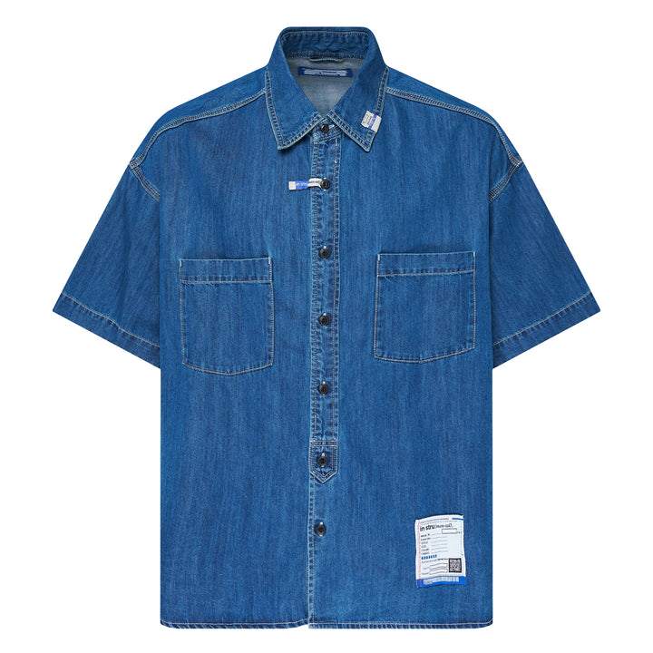 Cotton Tencel Denim Short Sleeve Work Shirt