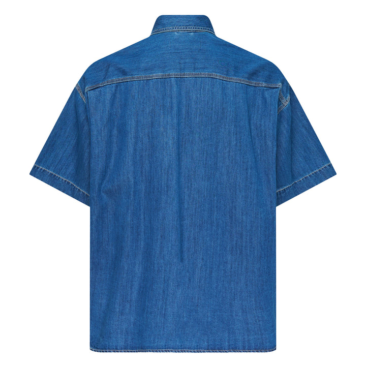 Cotton Tencel Denim Short Sleeve Work Shirt