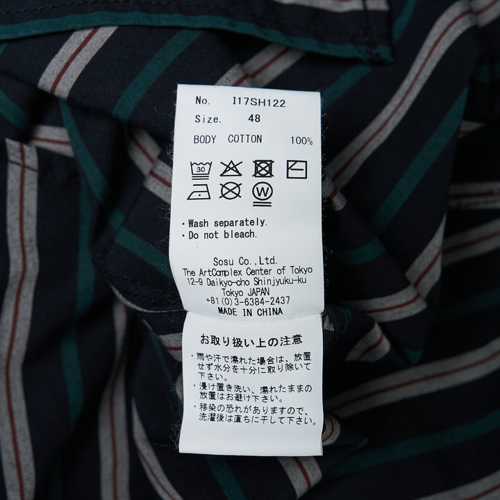 Cotton High Density Short Sleeve Stripe Shirt