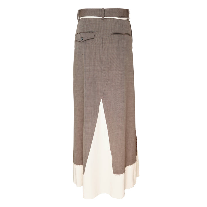 Wool Slacks Combined Skirt