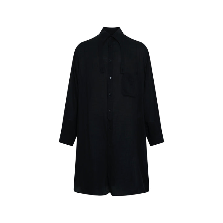 Collar Tab Long Blouse