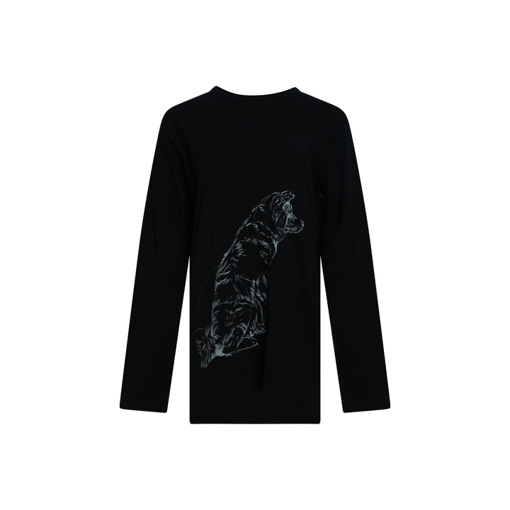 Cat Print Long Sleeve Tee