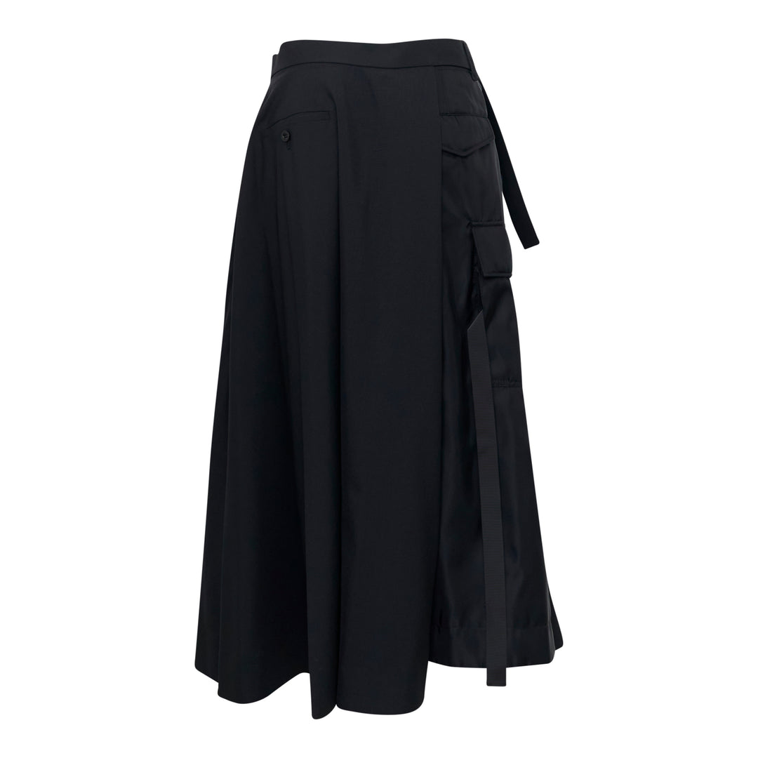 Nylon Twill Suiting Skirt