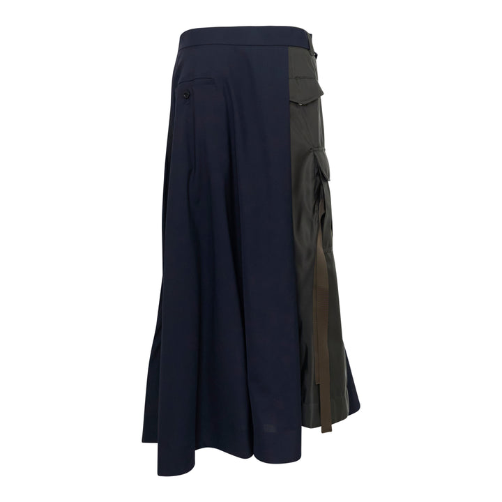 Nylon Twill Suiting Skirt
