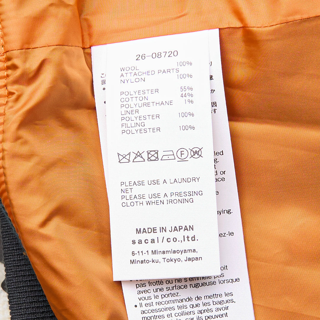 Nylon Twill Wool Knit Blouson