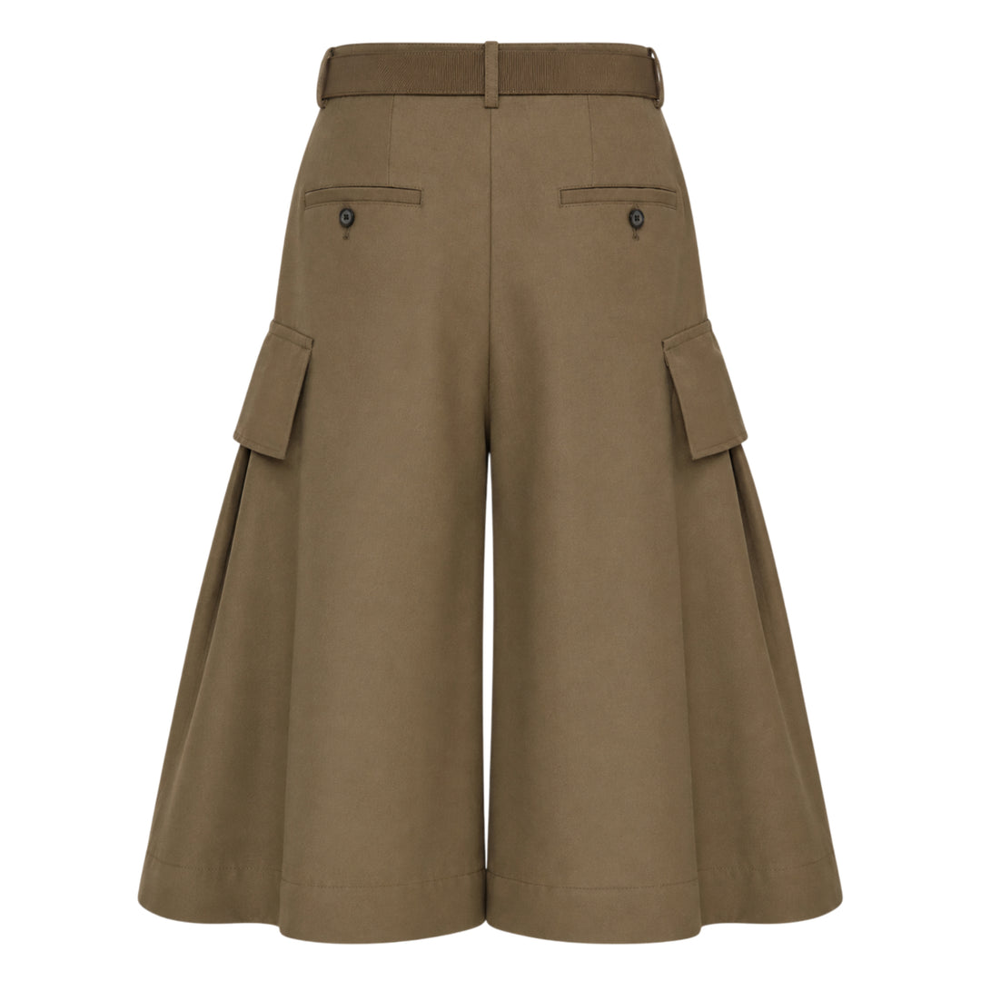 sacai Grosgrain Belted Wide-Leg Pants - view 2