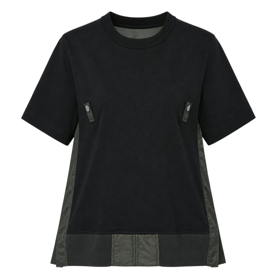 sacai Nylon Twill Cotton Jersey Tee
