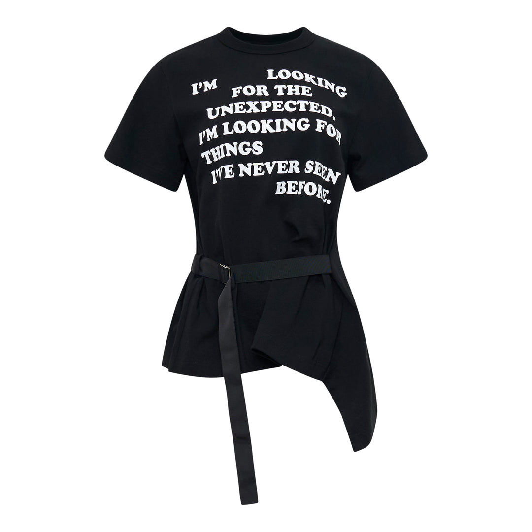 Graphic Print Belted T-Shirt