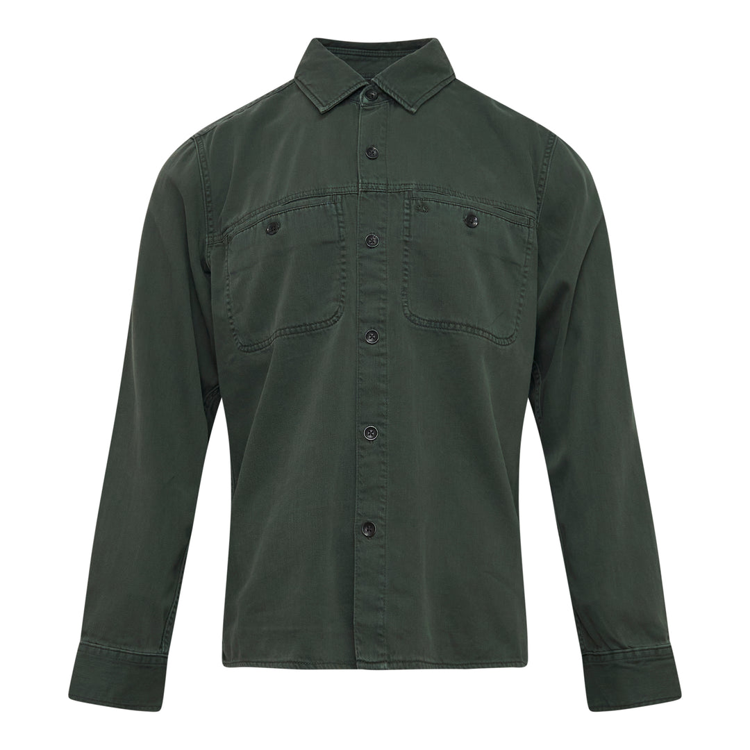 Overdyed Denim Long Sleeve Workwear Shirt