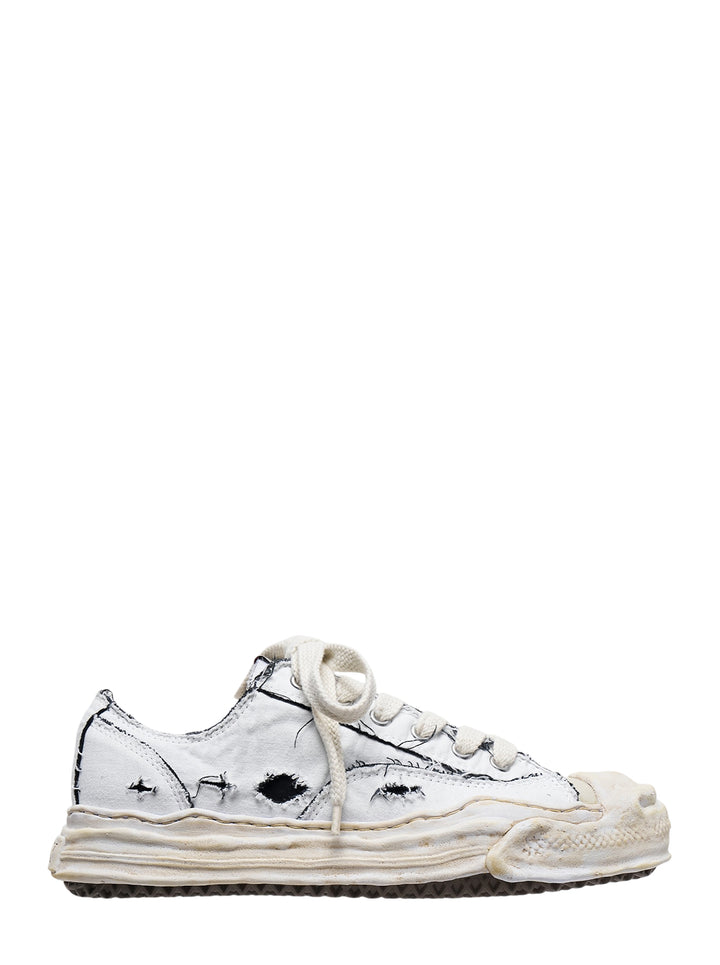 MIHARA YASUHIRO Hank Ripping Canvas Low-Top Sneakers