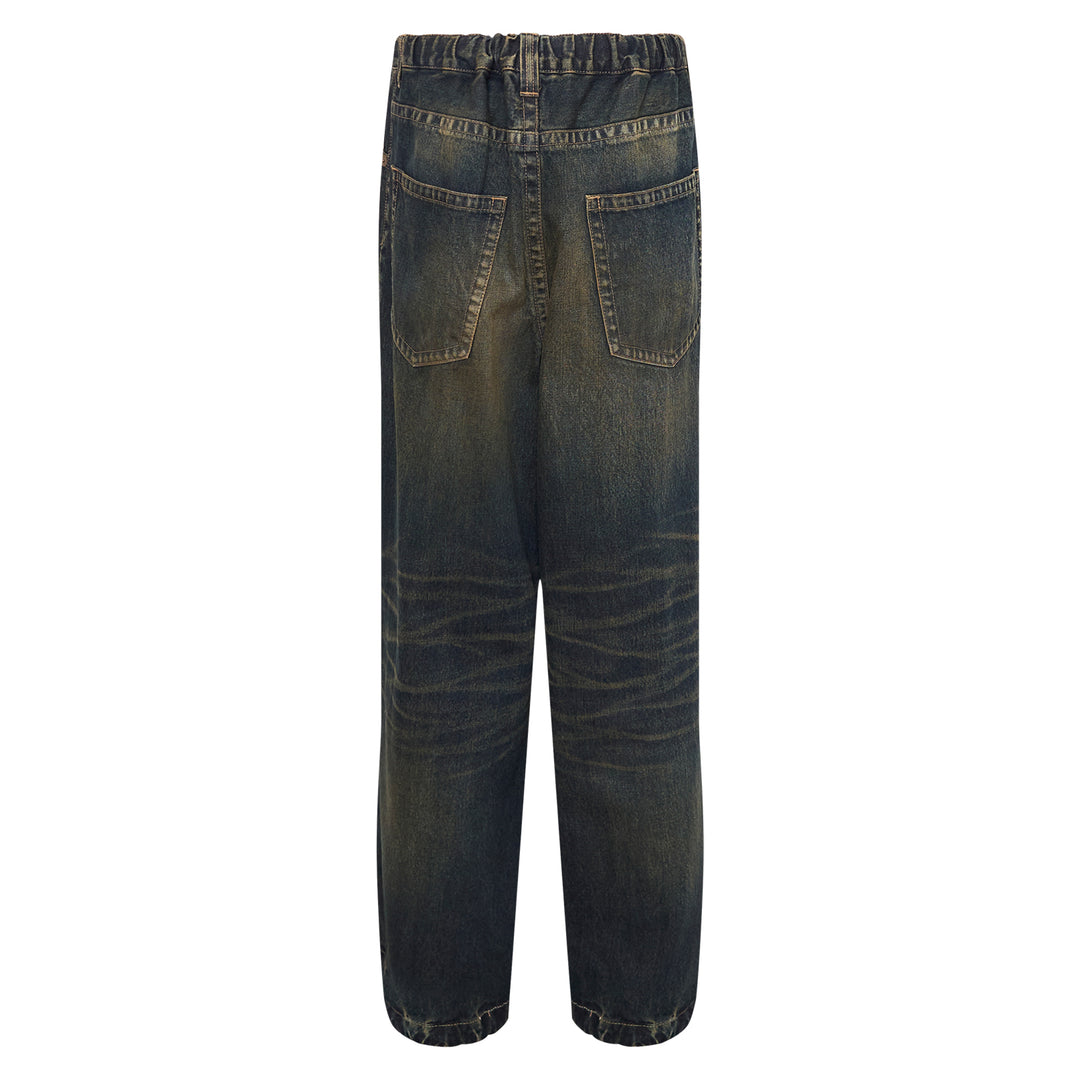 Combined Denim Sweatpants