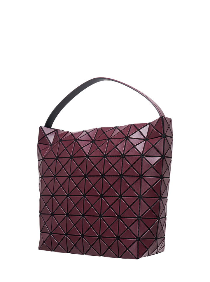 Bao Bao Issey Miyake Valley large handbag in burgundy with geometric triangular tile design and single slim handle - view 2