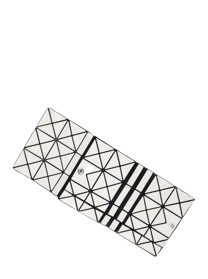 Bao Bao Issey Miyake Twinkle wallet in ivory with black mesh base and geometric triangle panels - view 5