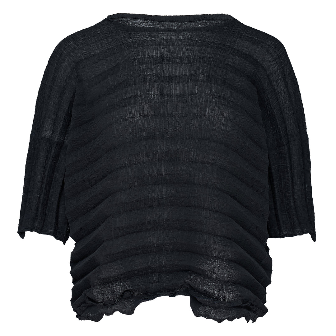 Accordion See-Through Crepe