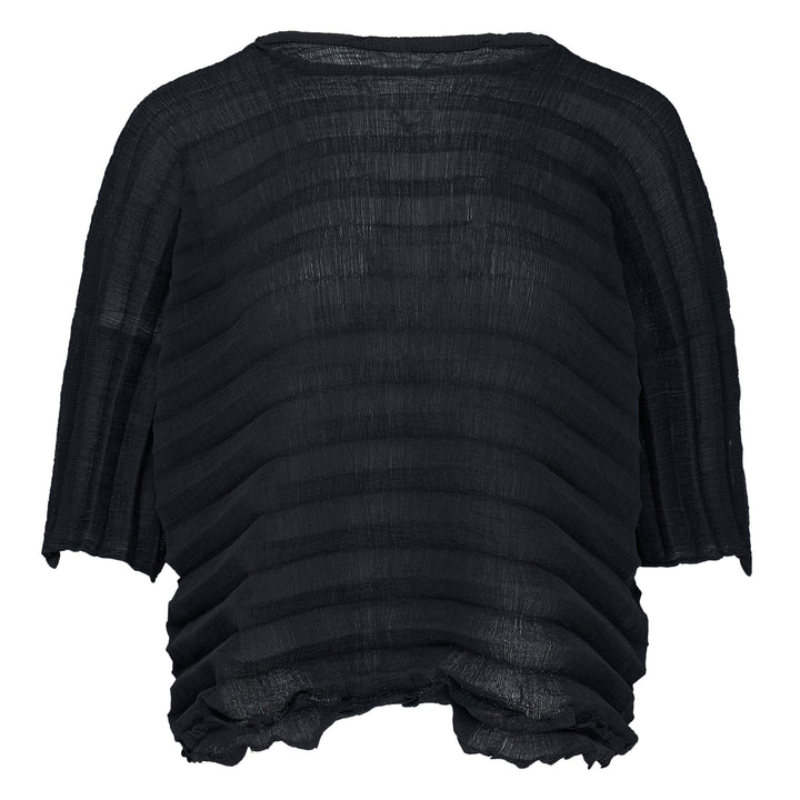 Accordion See-Through Crepe