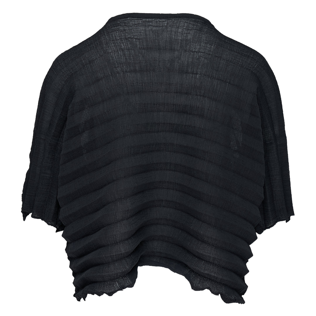 Accordion See-Through Crepe
