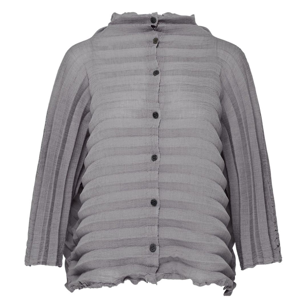 Accordion See-Through Crepe