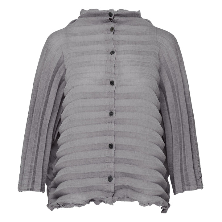 Accordion See-Through Crepe