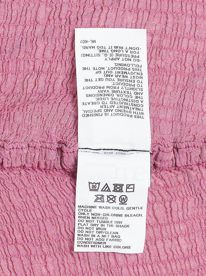 me Issey Miyake sleeveless tunic in textured polycotton crepe with ruffled centre-front seam and round neckline - view 3