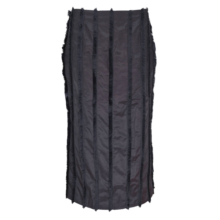 Thread Fringe Midi Skirt