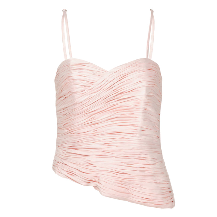Balloon Draped Bustier Top