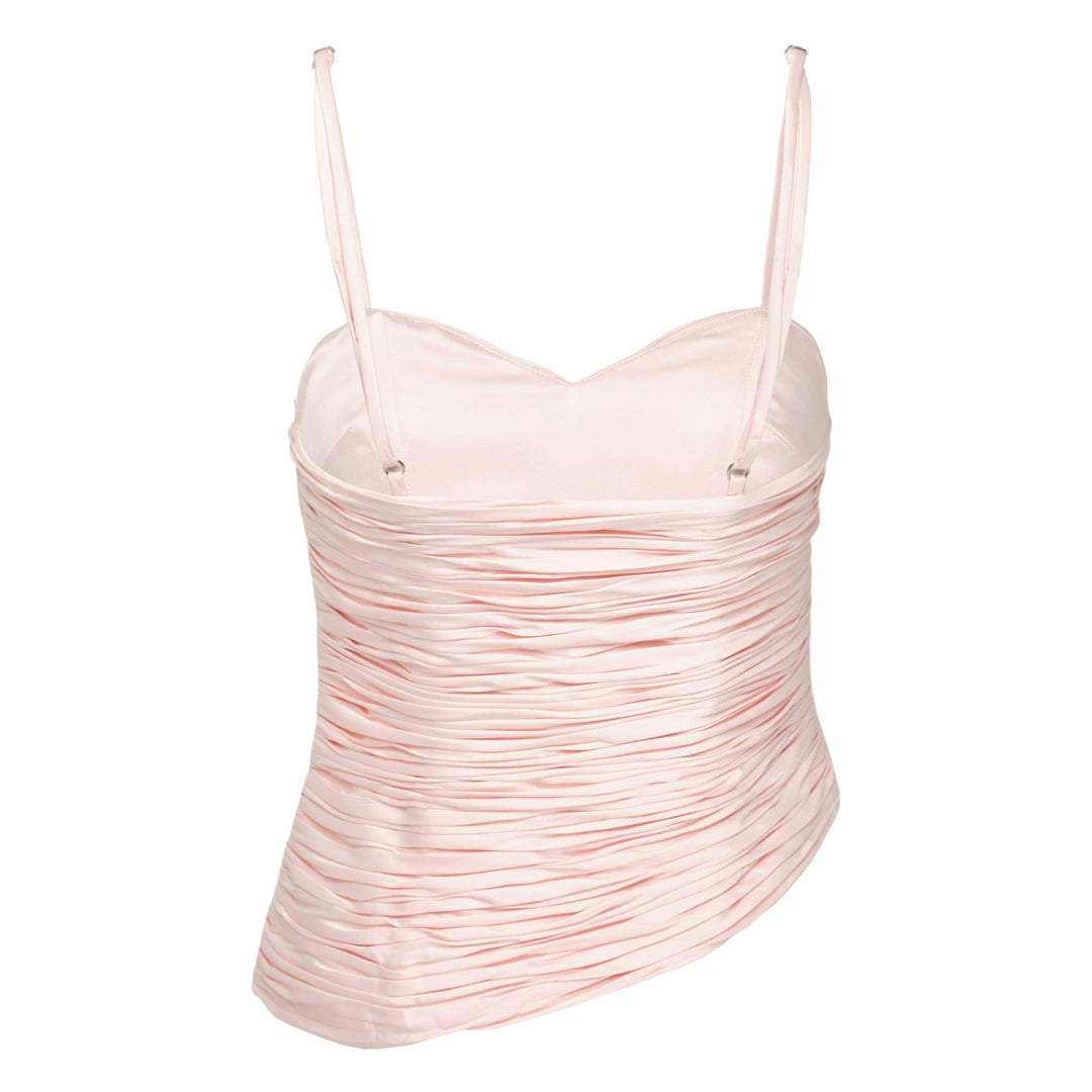 Balloon Draped Bustier Top