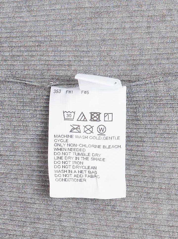 Pleats Please Issey Miyake Mist Basics Tank Top in heathered grey, featuring a fine-ribbed knit, scoop neckline, and slim sleeveless silhouette on a white background - view 3