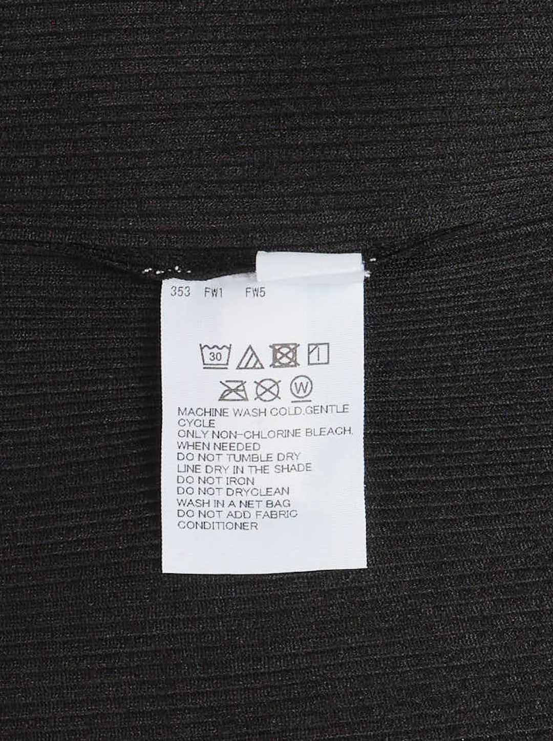 Pleats Please Issey Miyake Mist Basics Round Neck Top in black, featuring signature fine vertical pleating, a scoop neckline, and short cap sleeves with lettuce-edge trim - view 3