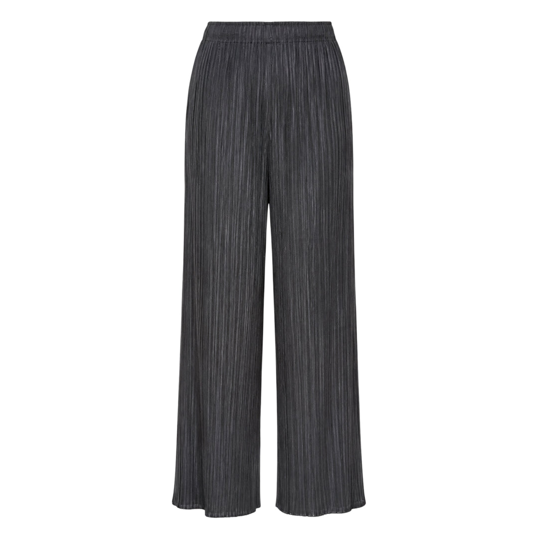 Pleats Please Issey Miyake Monthly Colors August wide-leg micro-pleated trousers in warm cream with elasticated waist