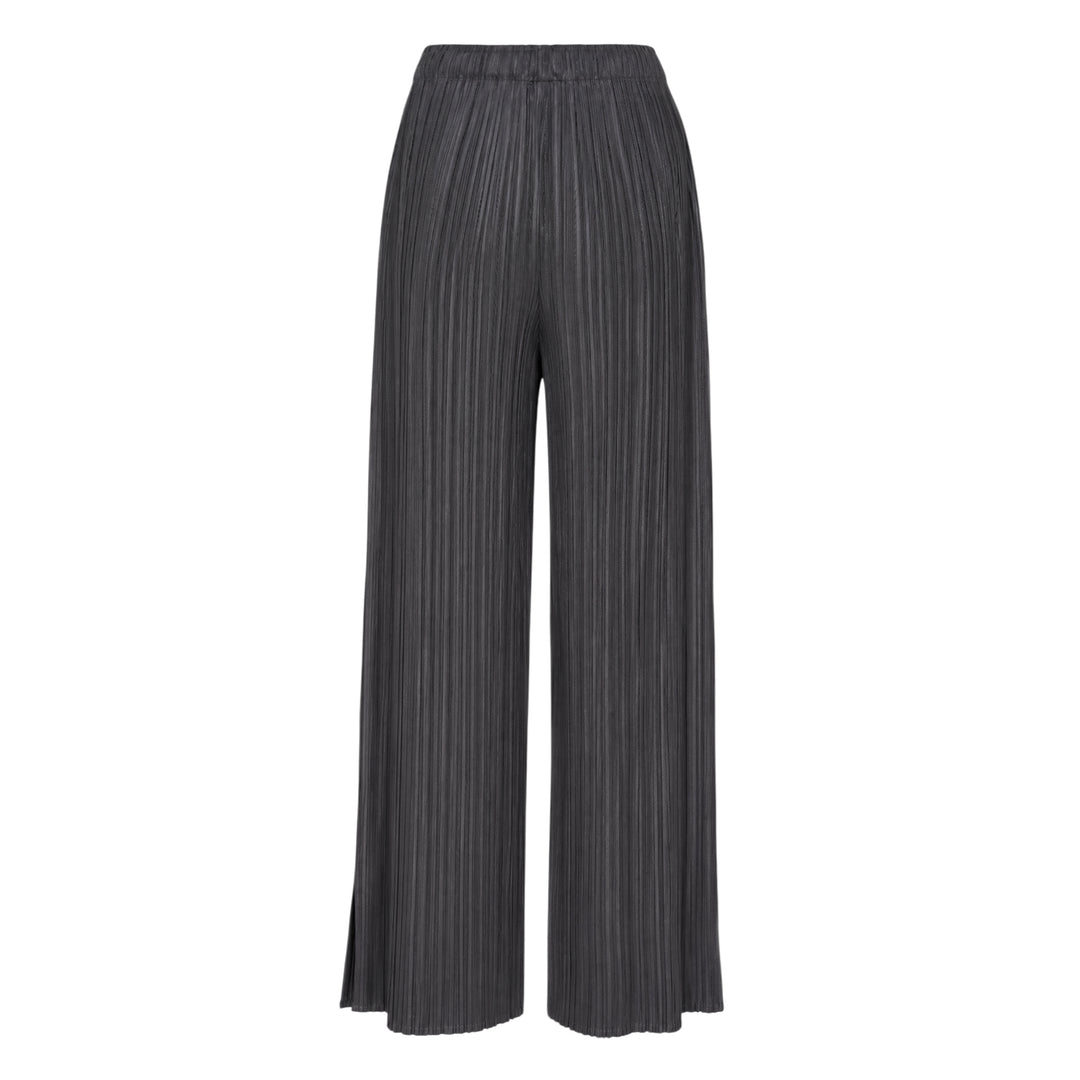 Pleats Please Issey Miyake Monthly Colors August wide-leg micro-pleated trousers in warm cream with elasticated waist