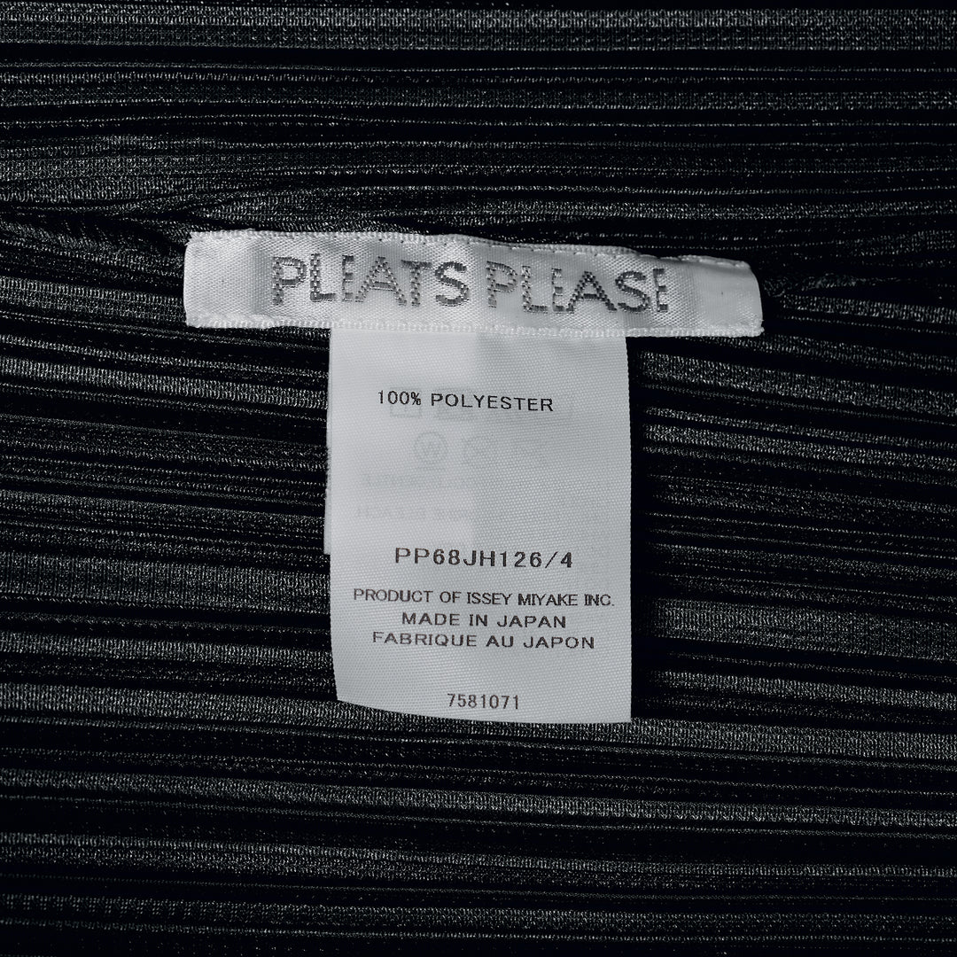 Pleats Please Issey Miyake Monthly Colors August micro-pleated short sleeve maxi dress in black