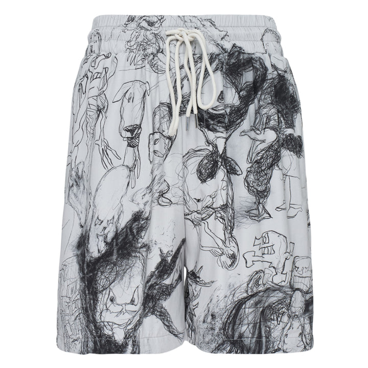 Sketch Print Shorts