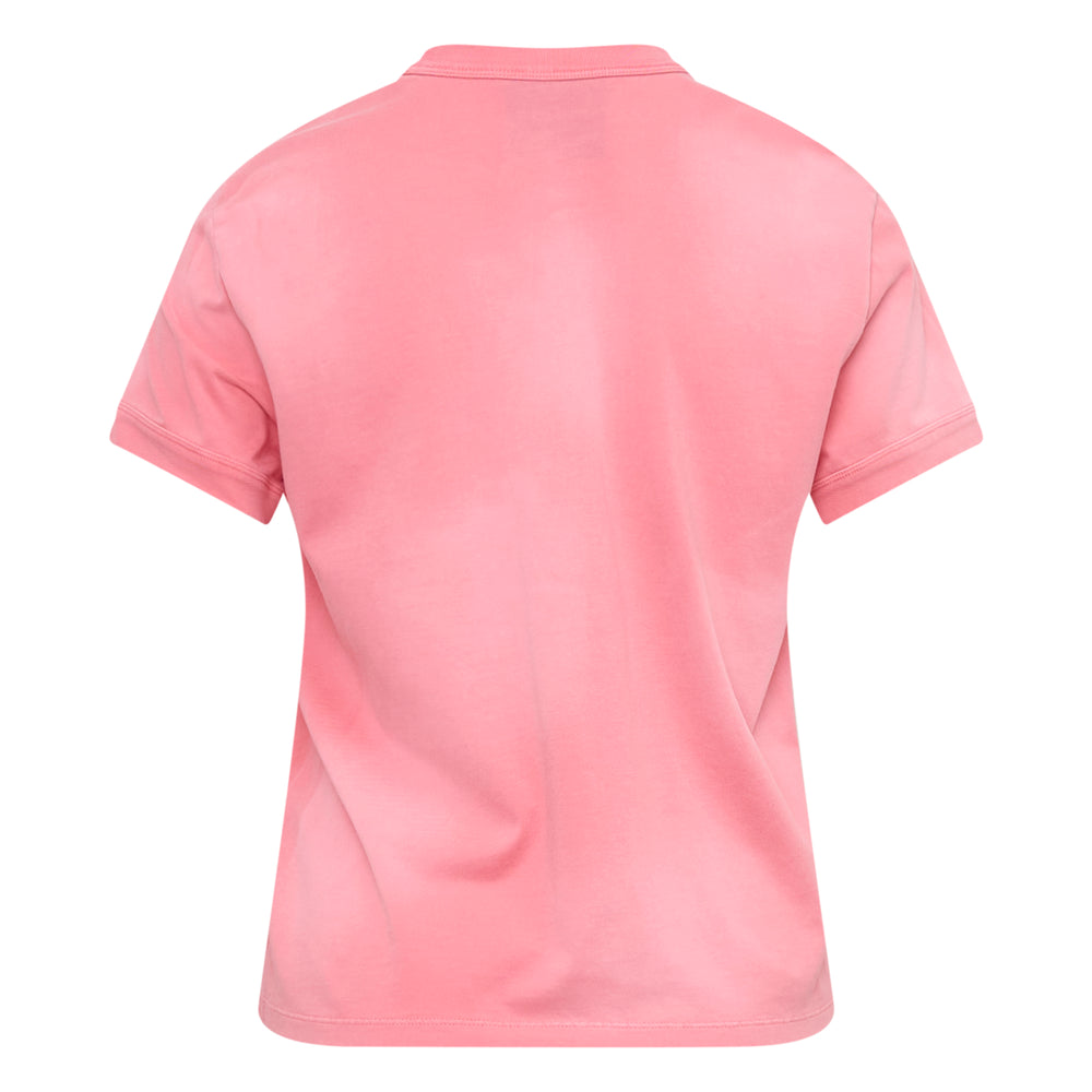 3.1 Phillip Lim Washed Patch Pocket Tee in pink, featuring two utility-style cargo patch pockets — one at the chest with a snap-button flap and one at the hip — on a relaxed cotton jersey with a garment-washed finish - view 2