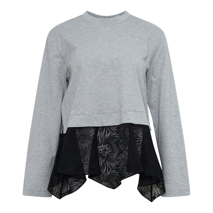 Long Sleeve Organza Combo Tee