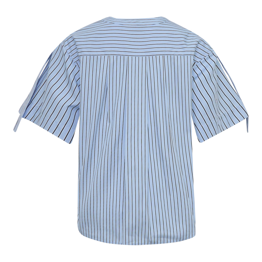 Short Sleeve Striped Blouse