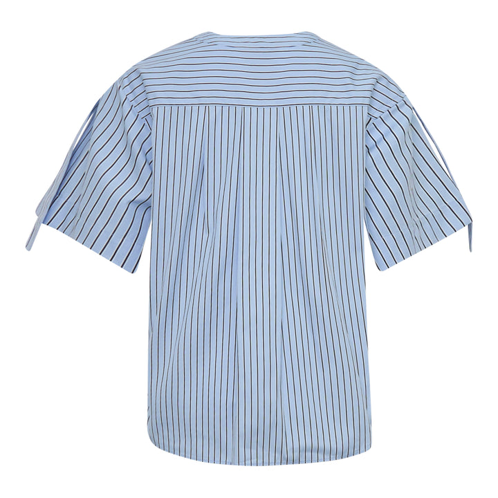 Short Sleeve Striped Blouse