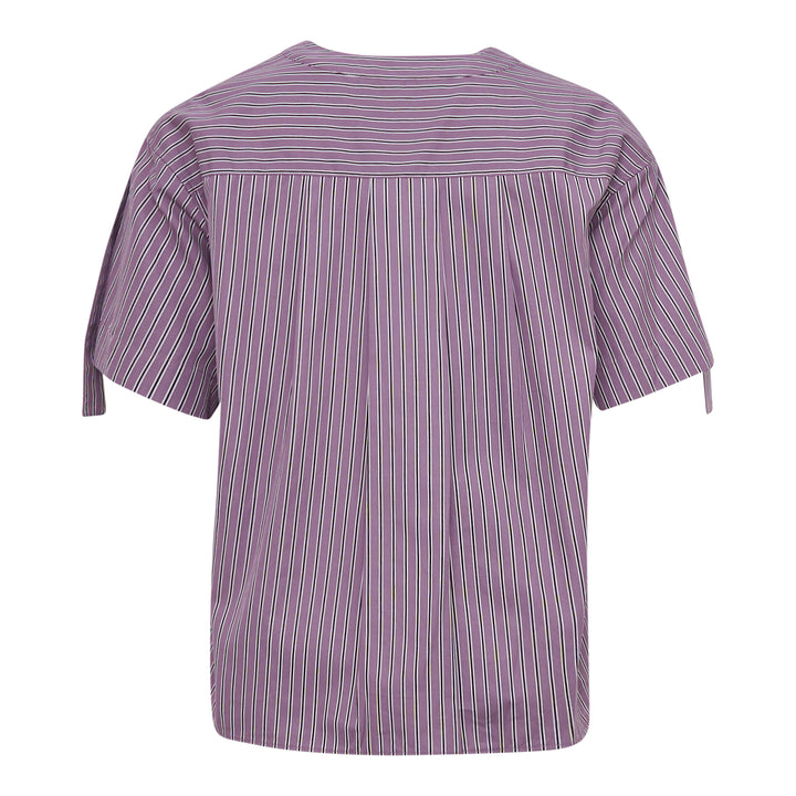 Short Sleeve Striped Blouse