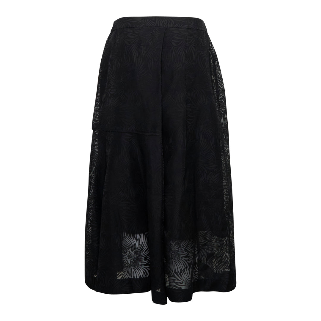 Organza Fil Coupé Midi Skirt