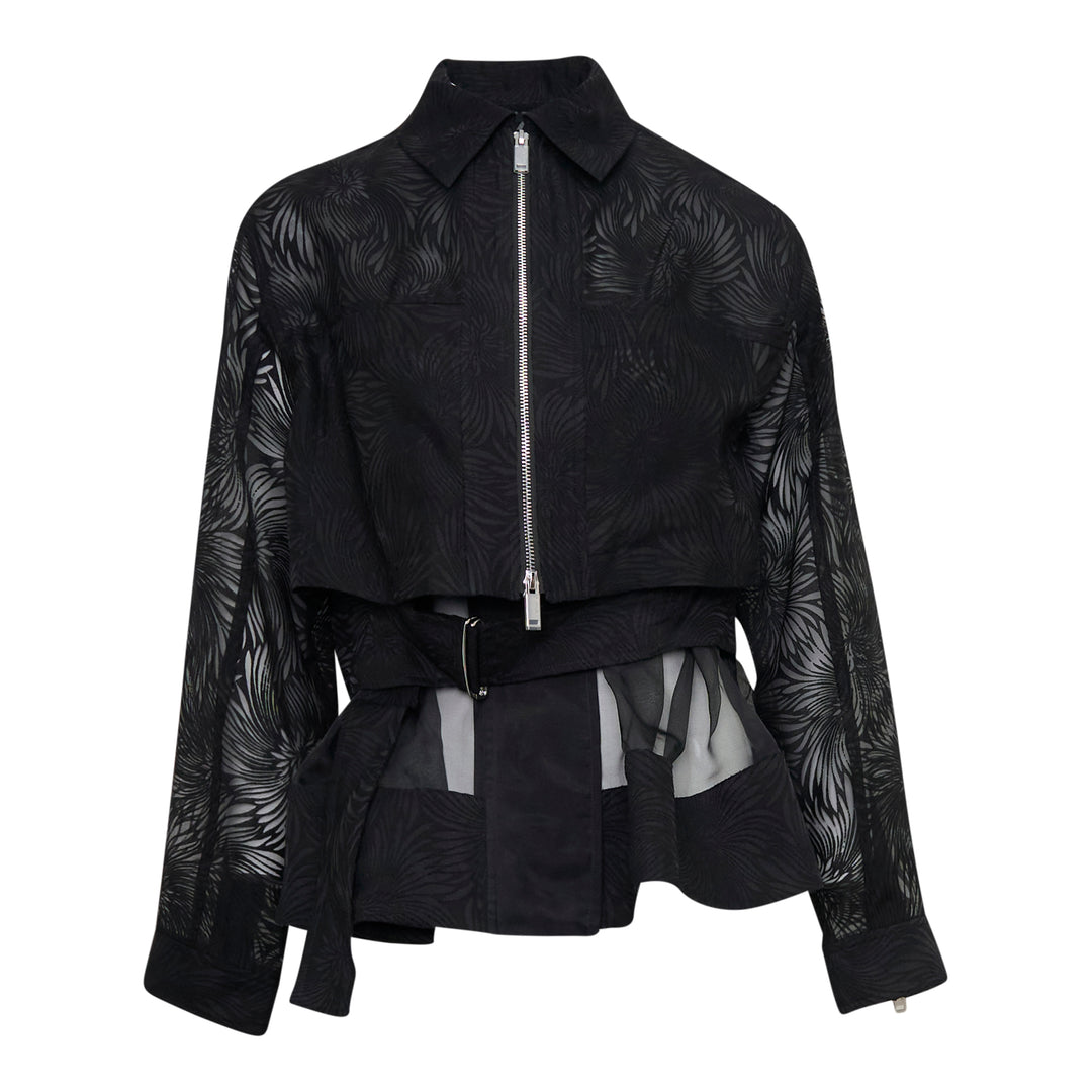 Organza Fil Coupé Double Layer Blouson