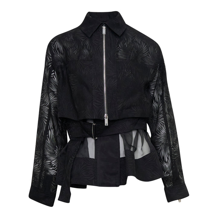 Organza Fil Coupé Double Layer Blouson