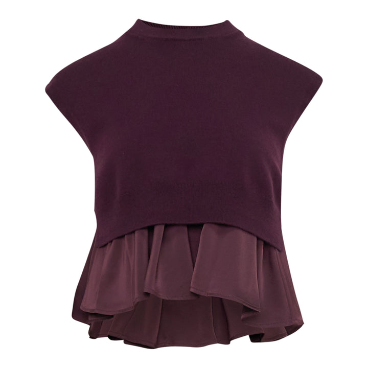 Ultrafine Merino Tank With Twill
