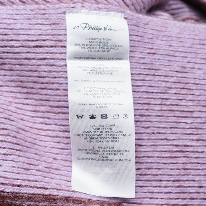 Bicolour Rib Funnel Neck Vest